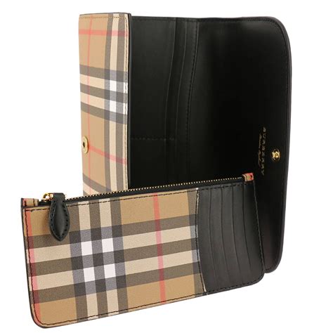 burberry women's vintage black wallet|small burberry wallet for women.